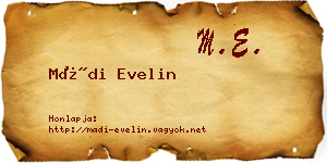 Mádi Evelin névjegykártya