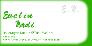 evelin madi business card
